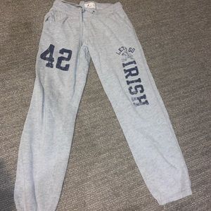 Size small grey sweat, Notre Dame fan wear